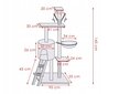 Mitmetasandiline kassimaja Springos 145 cm цена и информация | Kraapimispuud | kaup24.ee