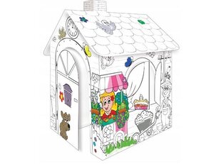 Раскраска Картонный домик принцессы Раскраска Домик Mochtoys цена и информация | Детские игровые домики | kaup24.ee