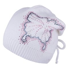 TuTu 4059 шапка для девочек, белая цена и информация | Шапки, перчатки, шарфы для девочек | kaup24.ee