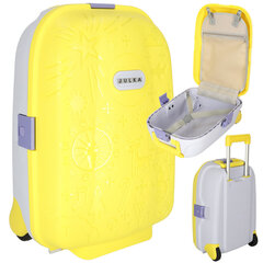 Детский чемодан J33, желтый цена и информация | Чемоданы, дорожные сумки | kaup24.ee