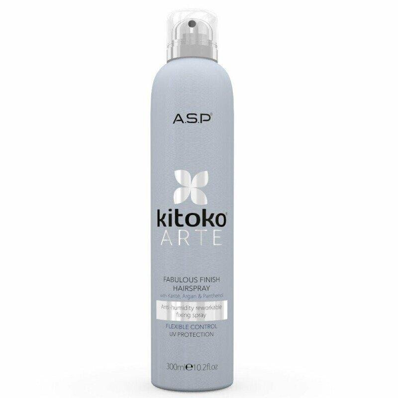 Keskmise püsivusega juukselakk Kitoko Arte Fabulous Finish, 300ml hind ja info | Viimistlusvahendid juustele | kaup24.ee