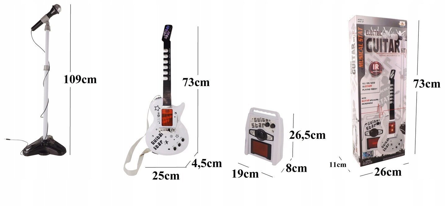 Laste juhtmevaba kitarr koos võimendi ja mikrofoniga Luxma 9010 hind ja info | Arendavad mänguasjad | kaup24.ee