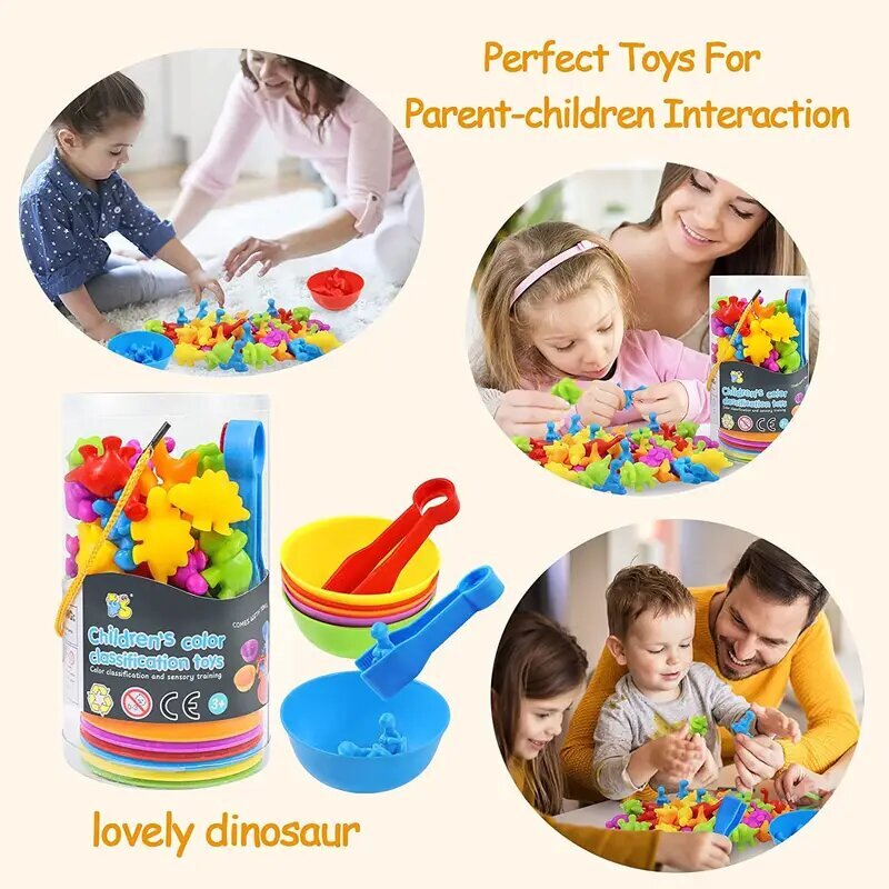Värvilise sorteerimisoskuse mänguasjade komplekt hind ja info | Poiste mänguasjad | kaup24.ee