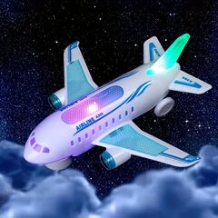 Игрушечный светящийся самолёт с музыкой Smurf цена и информация | Развивающий мелкую моторику - кинетический песок KeyCraft NV215 (80 г) детям от 3+ лет, бежевый | kaup24.ee