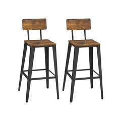 Vasagle LBC078B01 Барные стулья, винтажный коричневый/черный цена и информация | Стулья для кухни и столовой | kaup24.ee