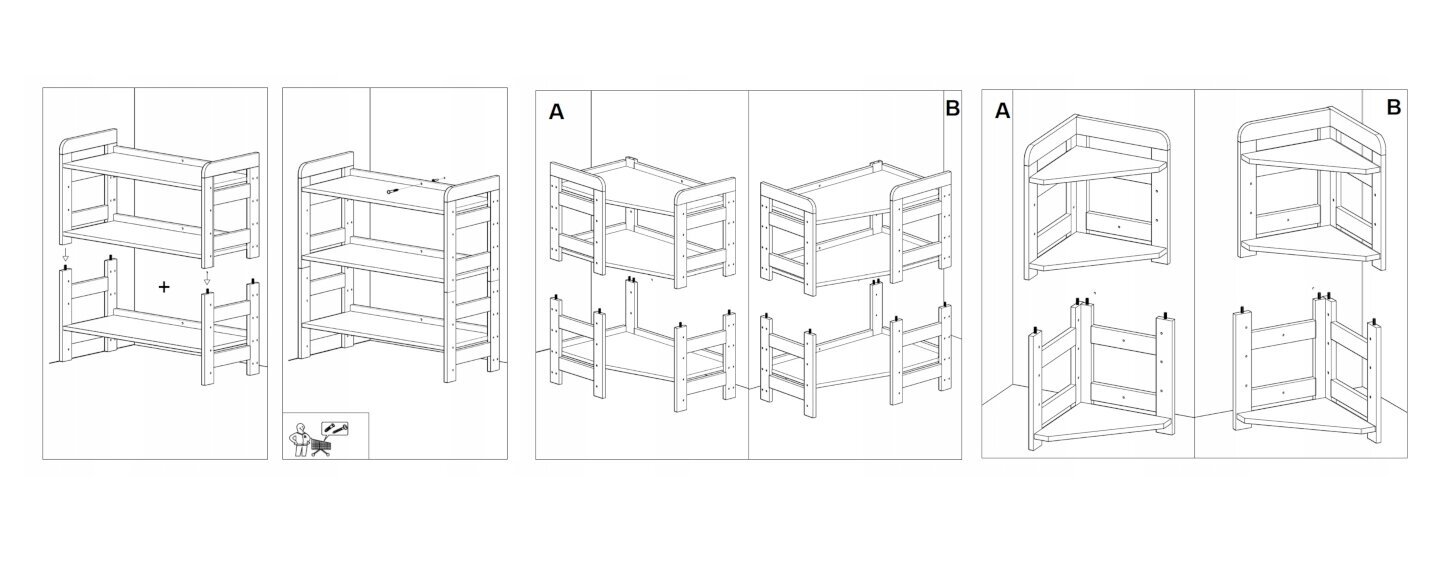 Modulaarne raamaturiiul Berdo 82,4x80x34,4 3P hind ja info | Riiulid | kaup24.ee