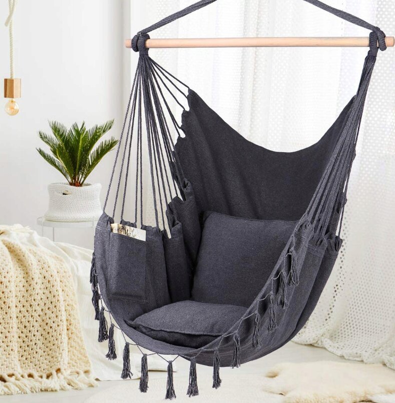 Brasiilia aiarippkiik Hammock XXL Swing Grafiit hind ja info | Võrkkiiged | kaup24.ee