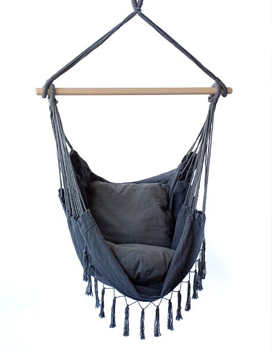 Brasiilia aiarippkiik Hammock XXL Swing Grafiit цена и информация | Võrkkiiged | kaup24.ee