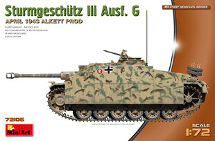 Miniart - Sturmgeschütz StuG III Ausf. G April 1943 Alkett Prod., 1/72, 72106 цена и информация | Склеиваемые модели | kaup24.ee