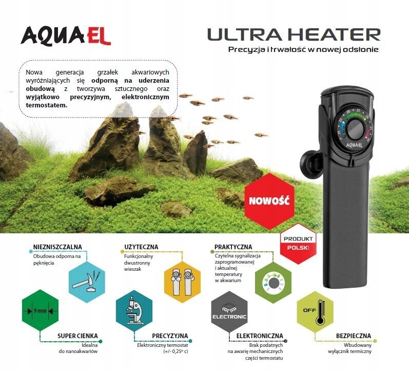 "Aquael Ultra" kütteseade D&amp;N 100W kütteseade hind ja info | Akvaariumid ja seadmed | kaup24.ee