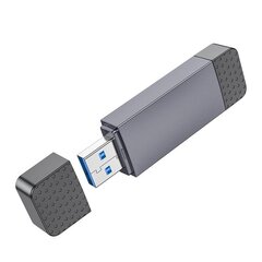 Картридер Hoco HB45 USB-C/USB-A 2-в-1 USB3.0, серый цена и информация | Адаптеры и USB-hub | kaup24.ee