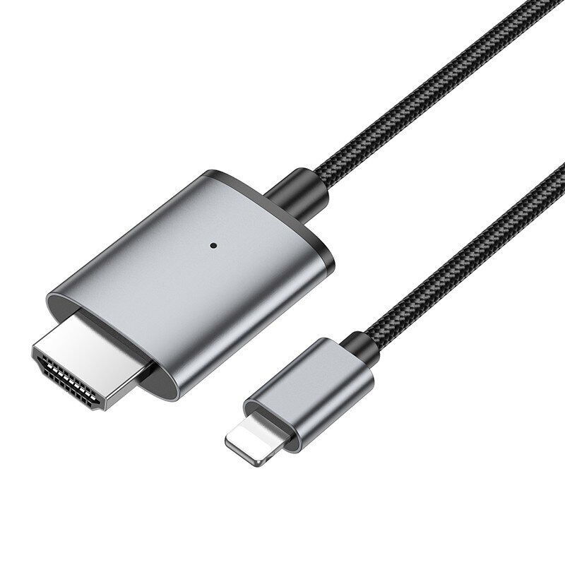 Hoco UA27 Lightning kuni HDMI 2.0m, hall hind ja info | Kaablid ja juhtmed | kaup24.ee