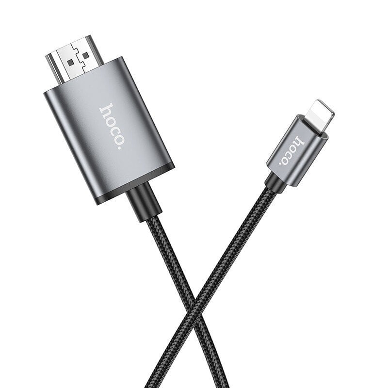 Hoco UA27 Lightning kuni HDMI 2.0m, hall hind ja info | Kaablid ja juhtmed | kaup24.ee