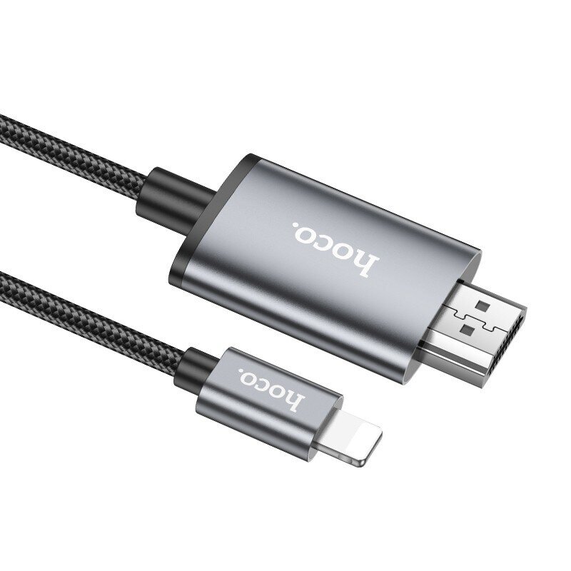 Hoco UA27 Lightning kuni HDMI 2.0m, hall hind ja info | Kaablid ja juhtmed | kaup24.ee