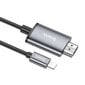 Hoco UA27 Lightning kuni HDMI 2.0m, hall цена и информация | Kaablid ja juhtmed | kaup24.ee