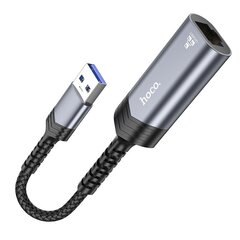 Hoco UA26 USB-A to RJ45 (1000 Mbps), hall цена и информация | Адаптеры и USB-hub | kaup24.ee