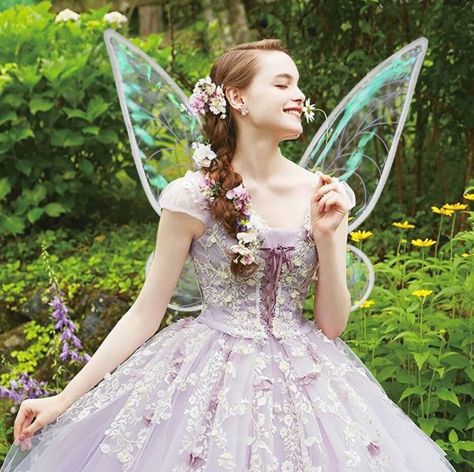 Belly Fairy haldja tiivad liblikaga ja võlukepp hind ja info | Karnevali kostüümid | kaup24.ee