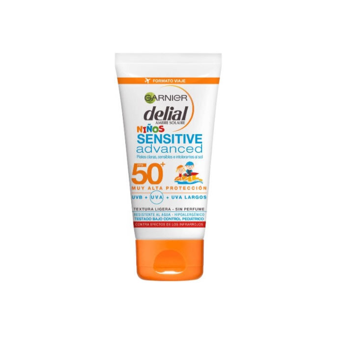 Päikesekreem Garnier Delial Children Sensitive Advanced Sunscreen Spf 50+, 50 ml hind ja info | Päikesekreemid | kaup24.ee