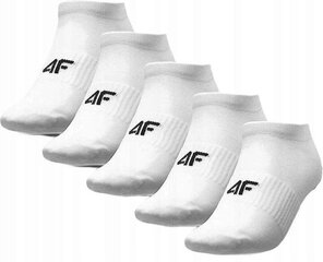 Мужские носки 4F, 5шт., белые, размер 39-42 4FSS23USOCM133_BIALY_3942 цена и информация | Meeste sokid | kaup24.ee