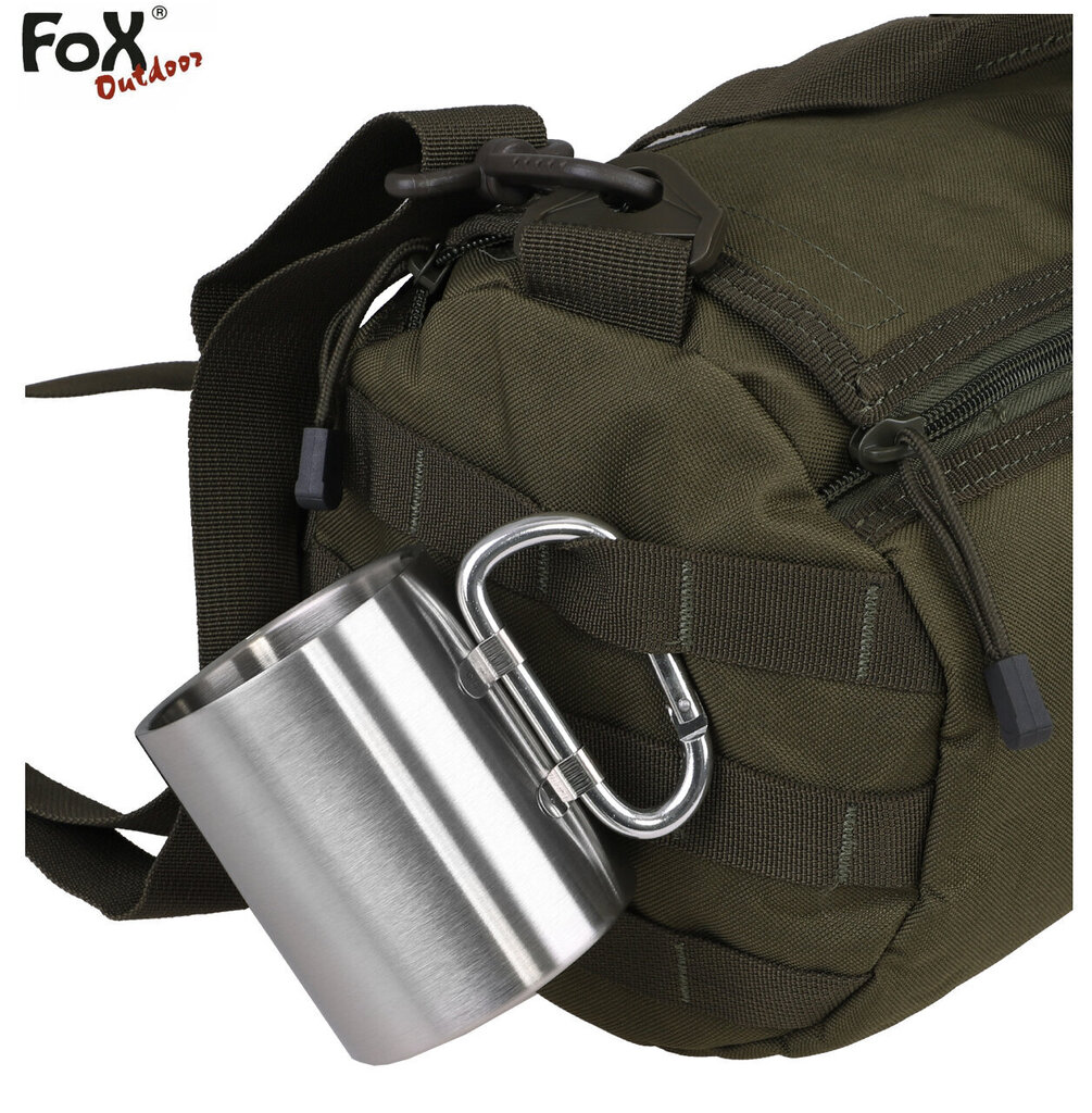 Karabiiniga termiline reisikruus Fox Outdoor, 300ml цена и информация | Matkapotid, matkanõud | kaup24.ee