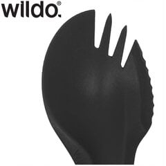 Matka söögiriistade komplekt Wildo Spork 3 in 1, must цена и информация | Котелки, туристическая посуда и приборы | kaup24.ee