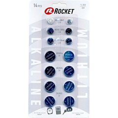 Набор элементов типа CR и AG, Rocket, 14шт. цена и информация | Батарейки | kaup24.ee