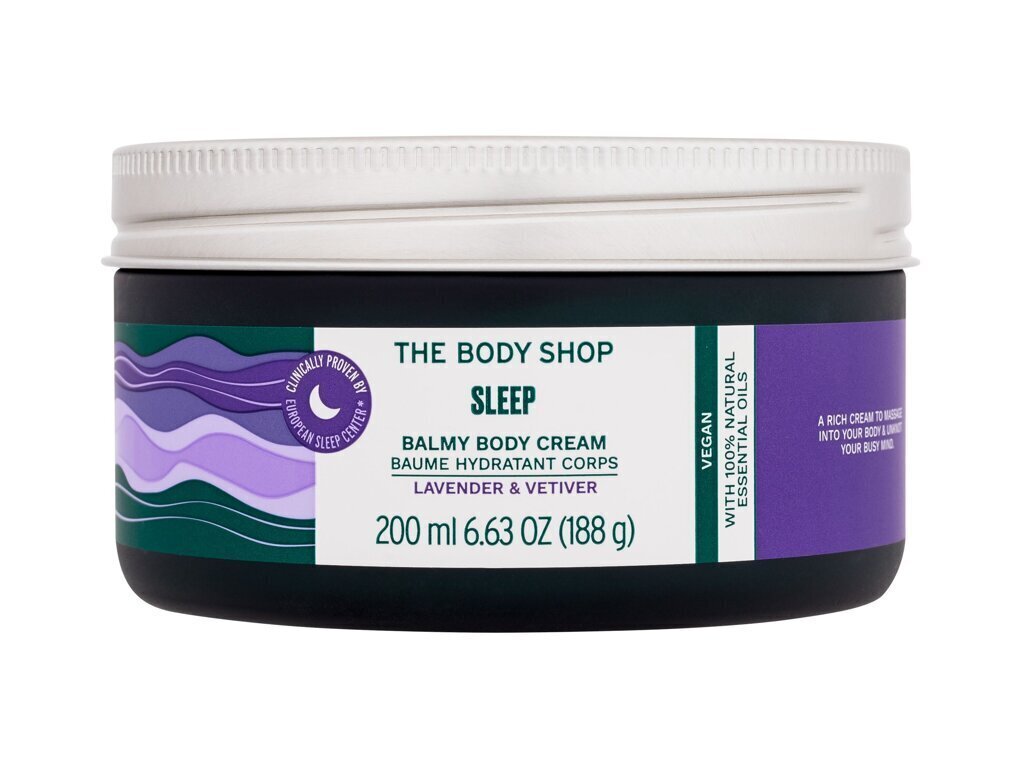 Kehakreem The Body Shop Sleep Levender Vetiver, 200 ml цена и информация | Kehakreemid, kehaspreid | kaup24.ee