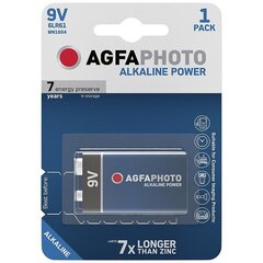 AgfaPhoto Щелочные элементы 9В цена и информация | Батарейки | kaup24.ee