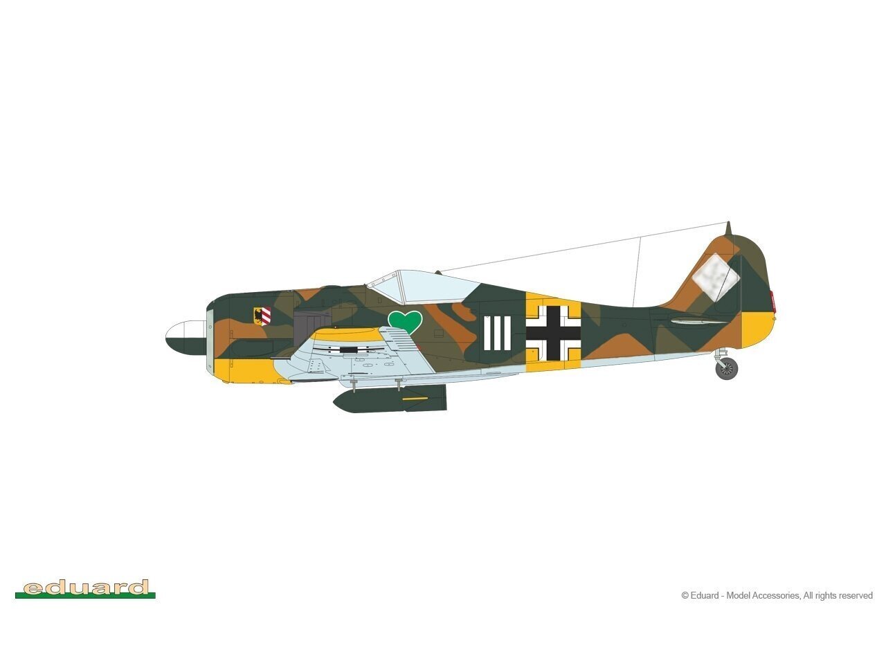Eduard - Focke-Wulf Fw 190A-4 w/ engine flaps & 2-gun wings Weekend Edition, 1/48, 84117 цена и информация | Klotsid ja konstruktorid | kaup24.ee