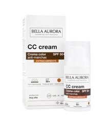 Крем CC Cream Bella Aurora Spf 50+, 30 мл цена и информация | Кремы для лица | kaup24.ee