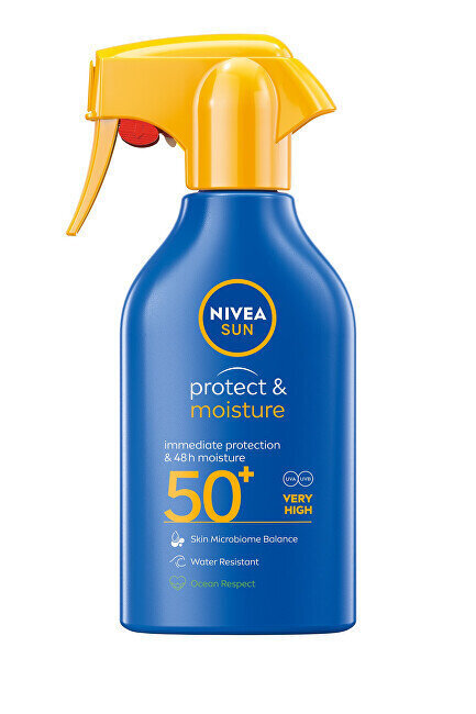 Niisutav päikesesprei Nivea Sun Protect & Moisturizing Sun Spray SPF50+, 270 ml цена и информация | Päikesekreemid | kaup24.ee