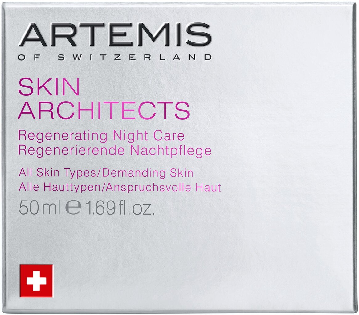 Atkuriamasis naktinis veido kremas Artemis Skin Architects Regenerating Night Care, 50 ml цена и информация | Näokreemid | kaup24.ee