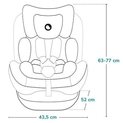 Turvatool Lionelo Bastiaan One I-size, 40-150 cm, green olive hind ja info | Turvatoolid | kaup24.ee