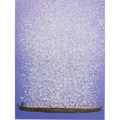 Картина на Холсте Цветок Лодка Фиолетовый Белый 120x160см цена и информация | Репродукции, картины | kaup24.ee