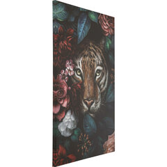 Картина Тигр в цветах, 90x140cм цена и информация | Картины, живопись | kaup24.ee