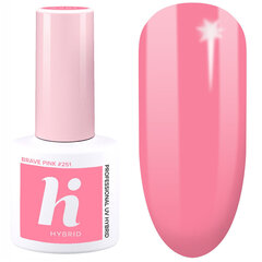 Привет, гибридный лак #251 Brave Pink 5 мл. цена и информация | Лаки для ногтей, укрепители для ногтей | kaup24.ee