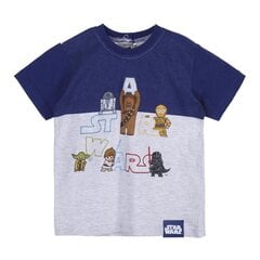 Детская футболка с коротким рукавом Star Wars, 2 шт., серая цена и информация | Рубашки для девочек | kaup24.ee
