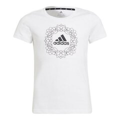 Lühikeste varrukatega T-särk tüdrukutele Adidas Graphic hind ja info | Tüdrukute särgid | kaup24.ee