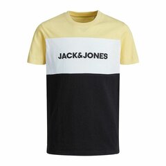 Детский Футболка с коротким рукавом BLOCKING TEE Jack & Jones JNR 12174282 Жёлтый цена и информация | Рубашки для мальчиков | kaup24.ee