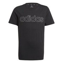 T-särk tüdrukutele ja poistele Adidas, must hind ja info | Tüdrukute särgid | kaup24.ee