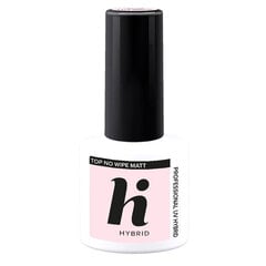Hübriidlakk Hi Hybrid Top No Wipe Matt, 5 ml цена и информация | Лаки для ногтей, укрепители для ногтей | kaup24.ee