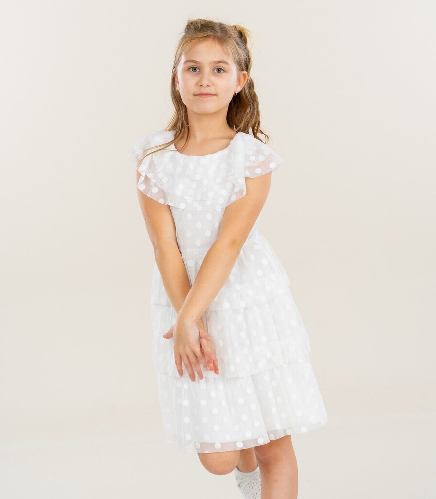 Kleit lastele 242045 01, valge 242045*01-014 hind ja info | Tüdrukute kleidid | kaup24.ee