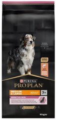 Purina Pro Plan 7+ Medium/Large Sensitive Skin vanematele koertele, 14 kg hind ja info | Kuivtoit koertele | kaup24.ee