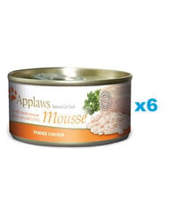 Applaws Cat Mousse для взрослых кошек с курицей, 6х70 гр цена и информация | Кошачьи консервы | kaup24.ee