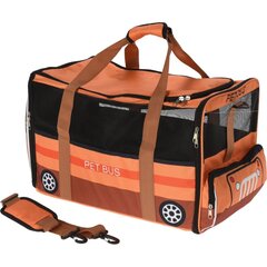 Lemmiklooma transpordikott Koopman Autobusas, 52x30x32,5 cm, oranž hind ja info | Transportkorvid, puurid | kaup24.ee