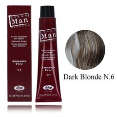 Juuksevärv vyrams Lisap Man Hair Color, Dark Blonde N.6, 60 ml цена и информация | Краска для волос | kaup24.ee