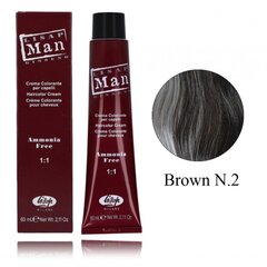 Juuksevärv Lisap Man Hair Color, Brown N.2, 60 ml цена и информация | Краска для волос | kaup24.ee