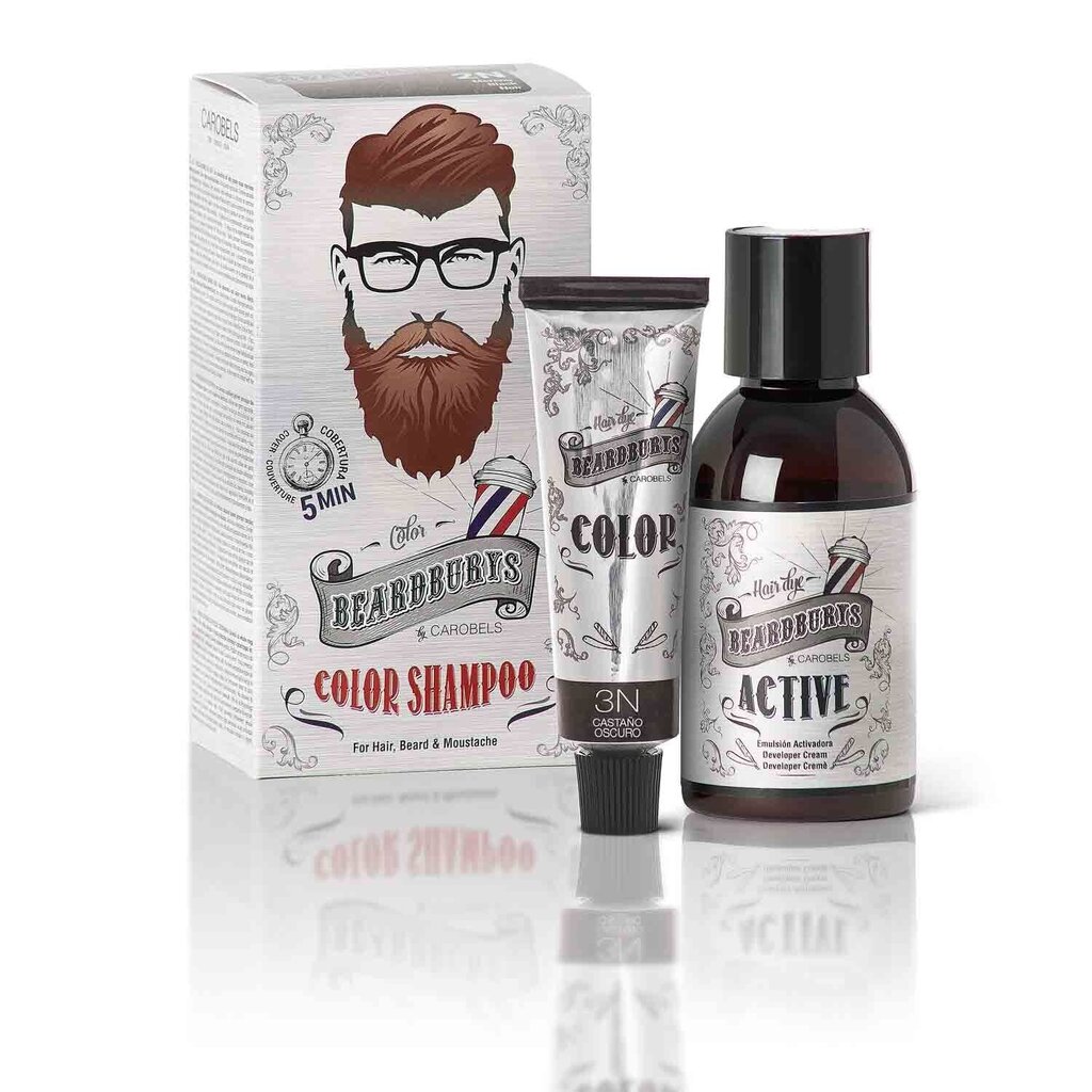 Värvišampoon Beardburys Color Shampoo 3N, pruun hind ja info | Juuksevärvid | kaup24.ee