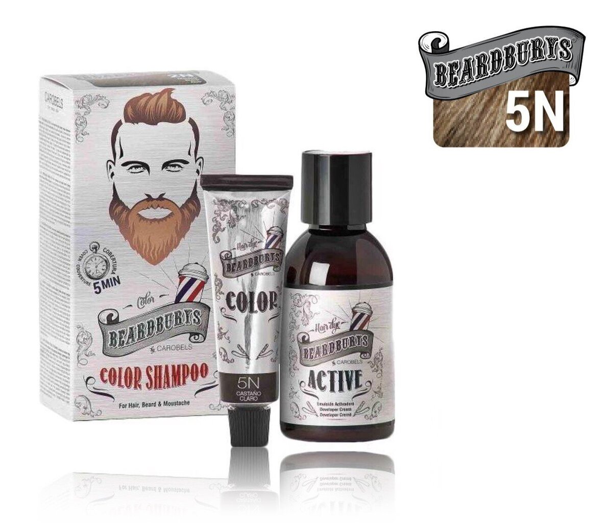 Tooniv habemešampoon Beardburys Color Shampoo 5N hind ja info | Juuksevärvid | kaup24.ee