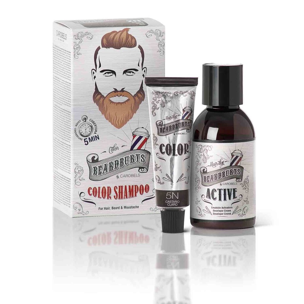 Tooniv habemešampoon Beardburys Color Shampoo 5N hind ja info | Juuksevärvid | kaup24.ee